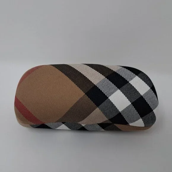 NEW Burberry Sunglasses Case 2 PACK SET OF 2 Glasses Beige Nova Check 6" x 2.5" - Picture 2 of 8